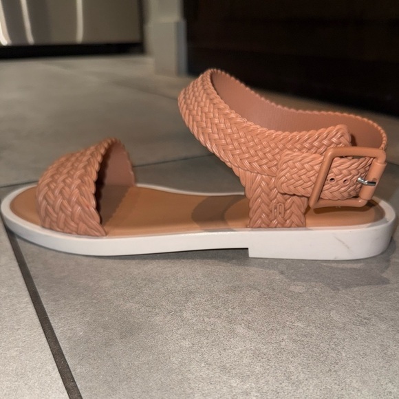 Melissa x Salinas Mar Braid Sandal - Marsha By The Sea peach/white Size 10 - Picture 9 of 10
